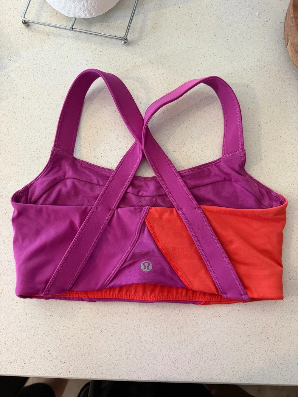 lululemon athletica Pink & Coral Crossback Sports Bra